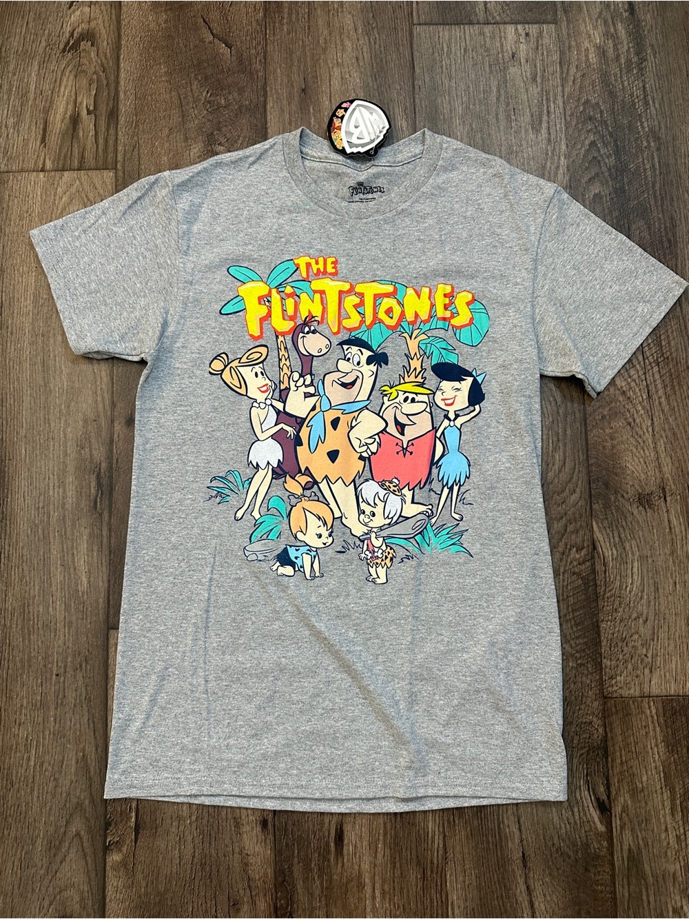 Warner Bros The Flintstones Wilma Fred Betty Barney Tee Unisex Size SM Gray